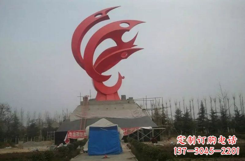 合肥优雅精致的不锈钢凤凰雕塑