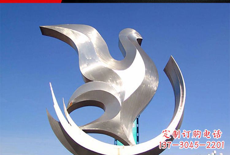 合肥雕刻工艺制作的精美不锈钢鸽子摆件