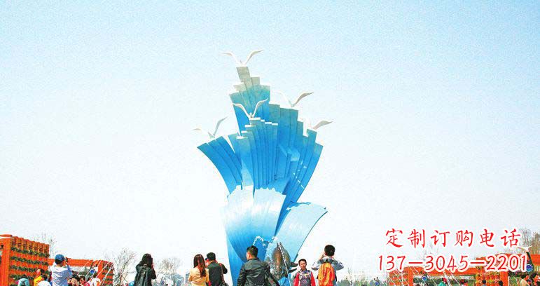 合肥光彩熠熠的海鸥雕塑