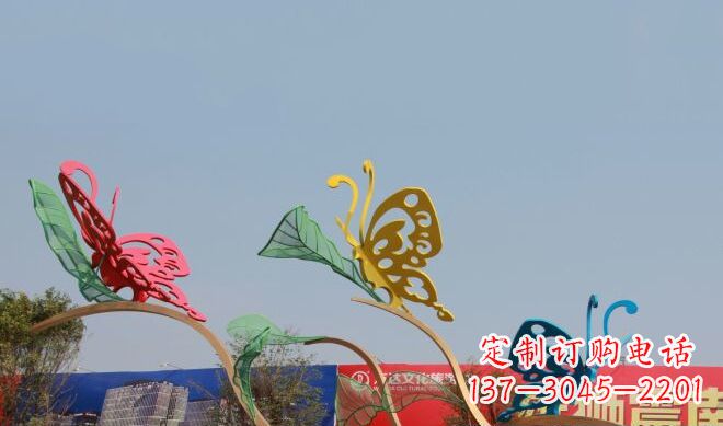 合肥广场不锈钢蝴蝶雕塑