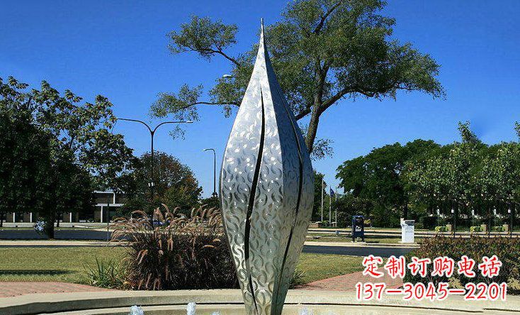合肥锦绣花骨朵不锈钢喷泉雕塑