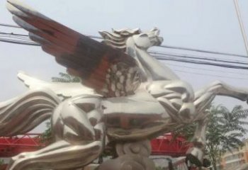 合肥流畅优美的不锈钢飞马雕塑