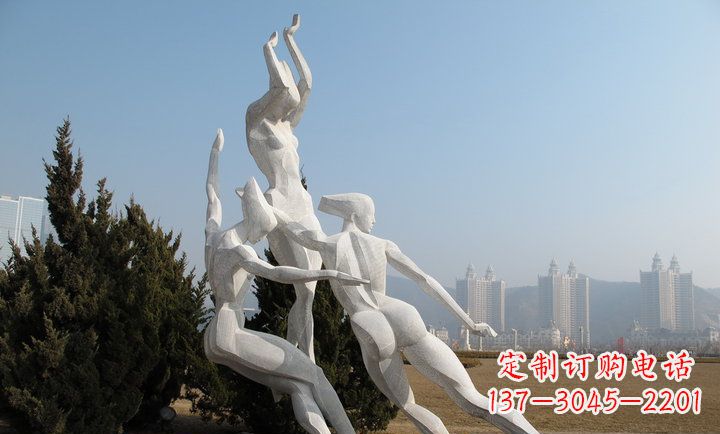 合肥中领雕塑:优雅动人的不锈钢滑冰女孩雕塑