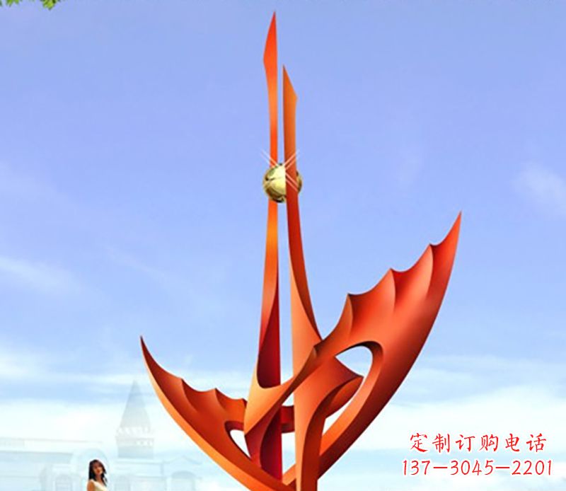 合肥不锈钢火炬抽象雕塑