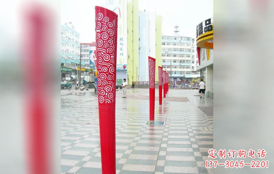 合肥广场不锈钢火炬雕塑