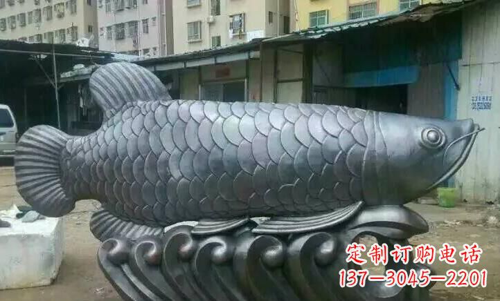 合肥广场不锈钢金龙鱼雕塑 (2)