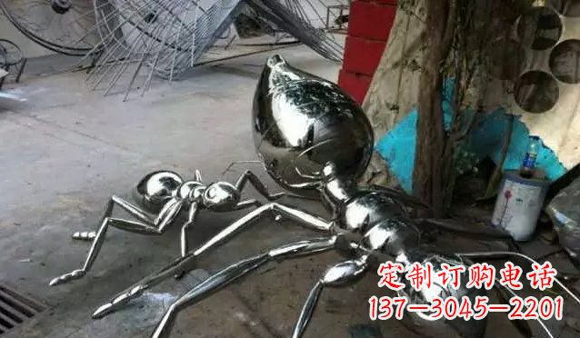 合肥广场不锈钢蚂蚁雕塑 (2)
