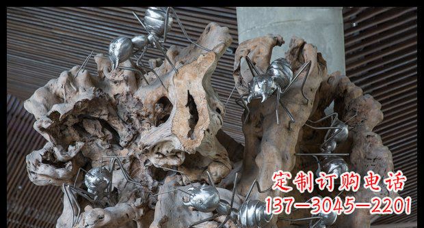 合肥广场不锈钢蚂蚁上树景观雕塑