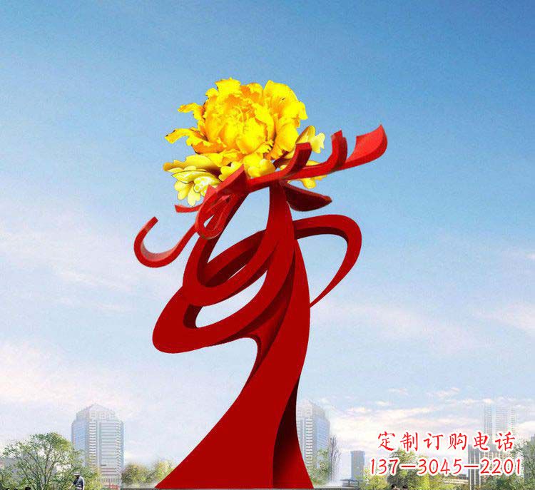 合肥中领雕塑:牡丹花开,把美景永久定格