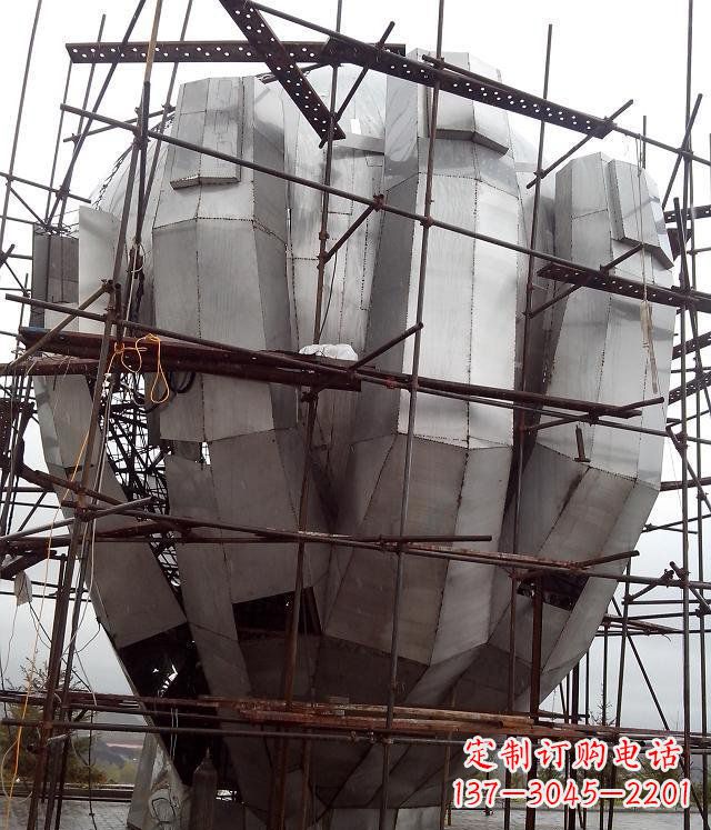 合肥广场不锈钢蟠桃大型景观雕塑