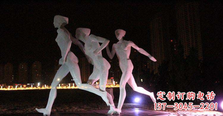 合肥优雅靓丽的女性不锈钢跑步雕塑
