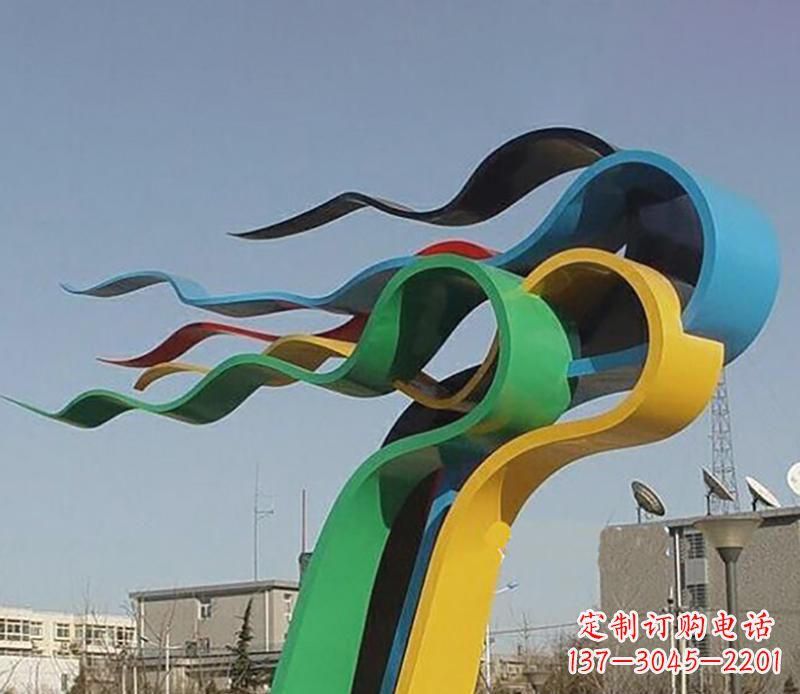 合肥现代时尚飘带景观雕塑