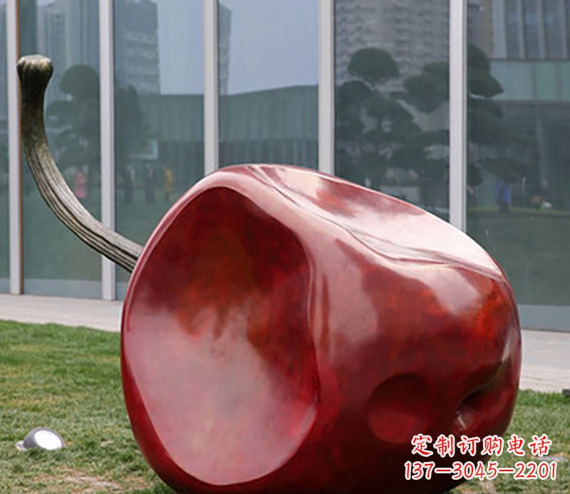 合肥优雅大气的不锈钢苹果雕塑