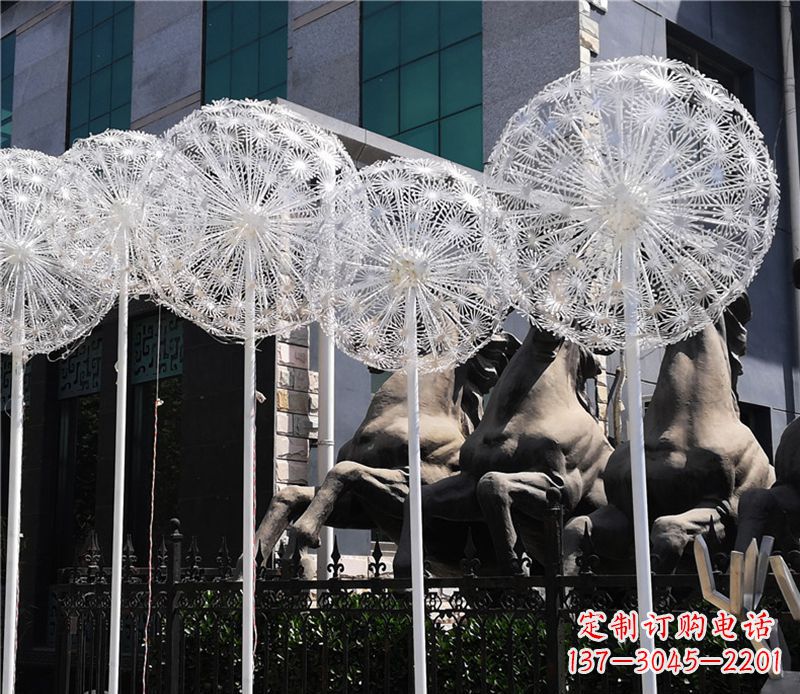 合肥中领雕塑致力打造高档不锈钢蒲公英雕塑
