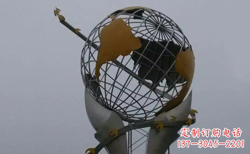 合肥广场不锈钢手托地球雕塑