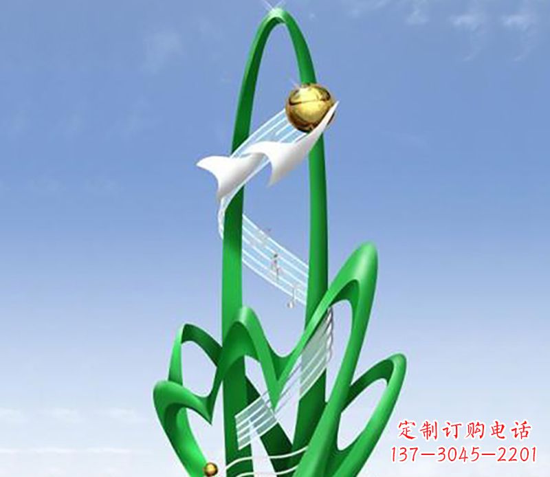 合肥广场不锈钢树叶景观雕塑