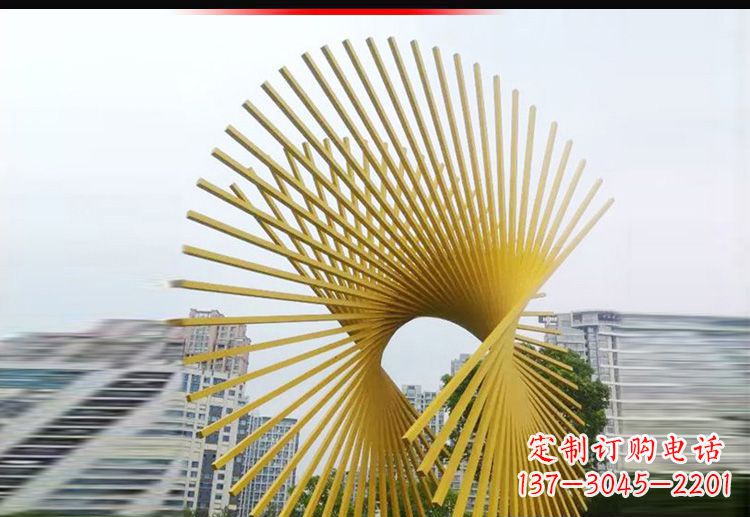 合肥广场不锈钢树枝扇形景观雕塑