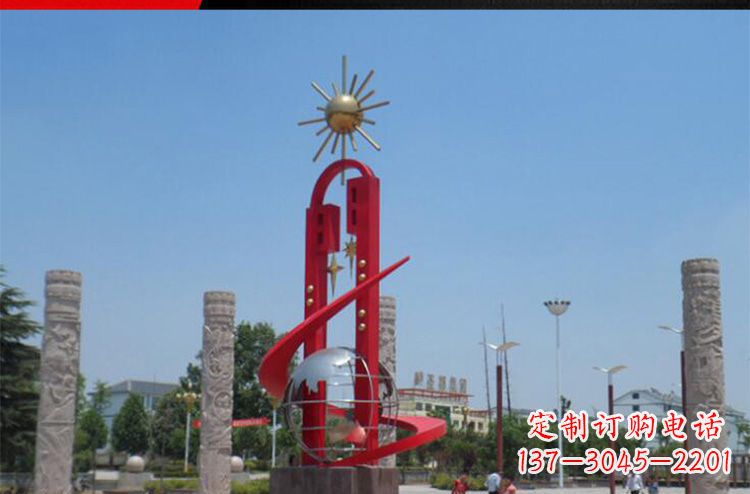 合肥广场不锈钢太阳花景观雕塑