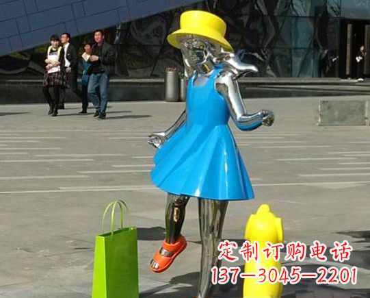 合肥中领雕塑:极致的不锈钢小女孩雕塑