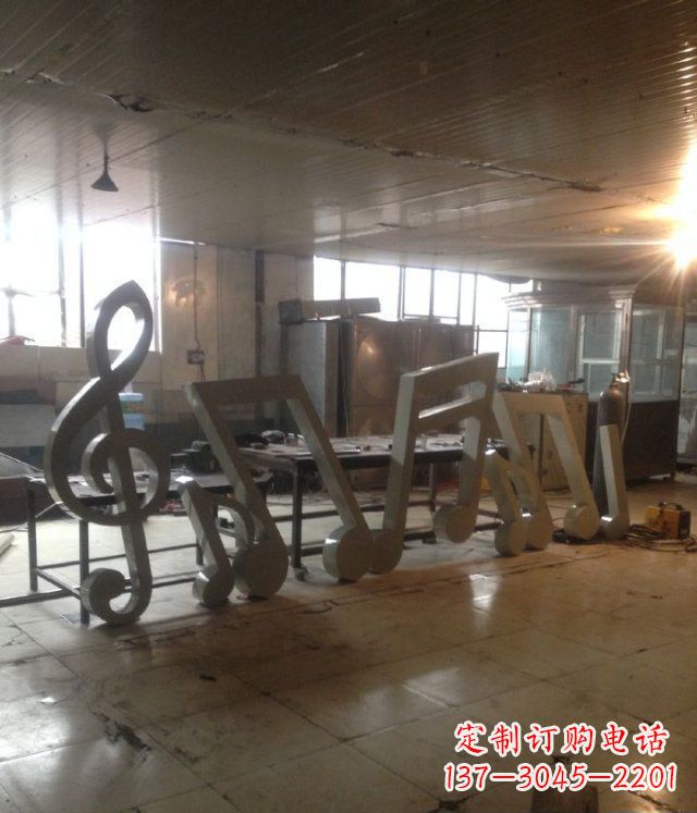 合肥精致不锈钢音符景观雕塑