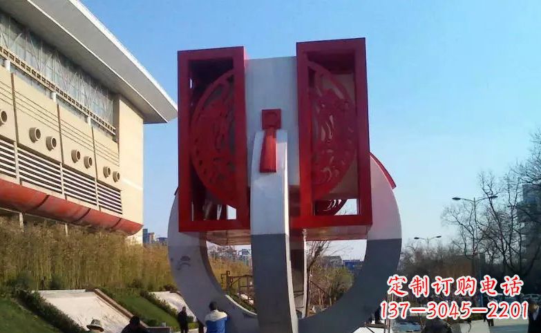合肥中领雕塑:不锈钢圆环雕塑