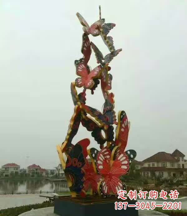 合肥中领雕塑:精美不锈钢蝴蝶雕塑