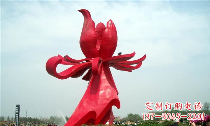 合肥广场不锈钢紫荆花雕塑
