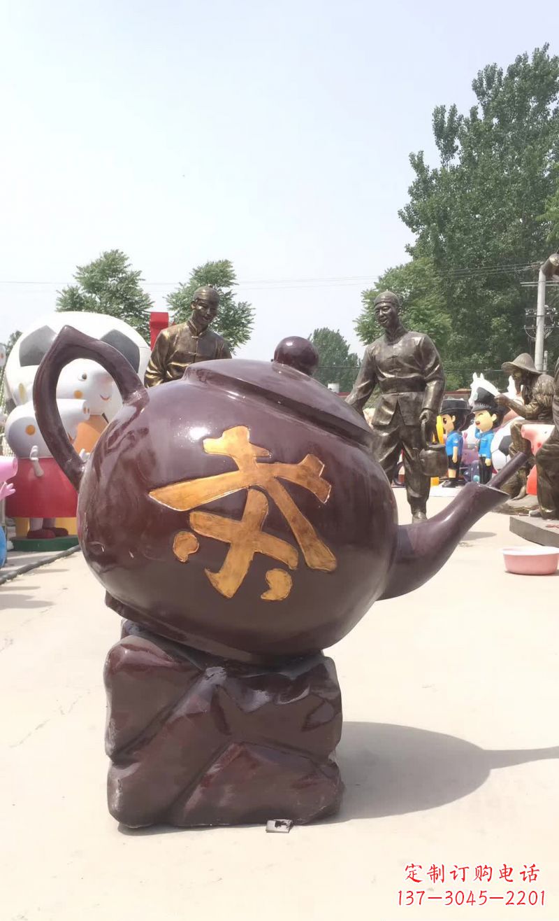 合肥广场茶壶景观铜雕塑