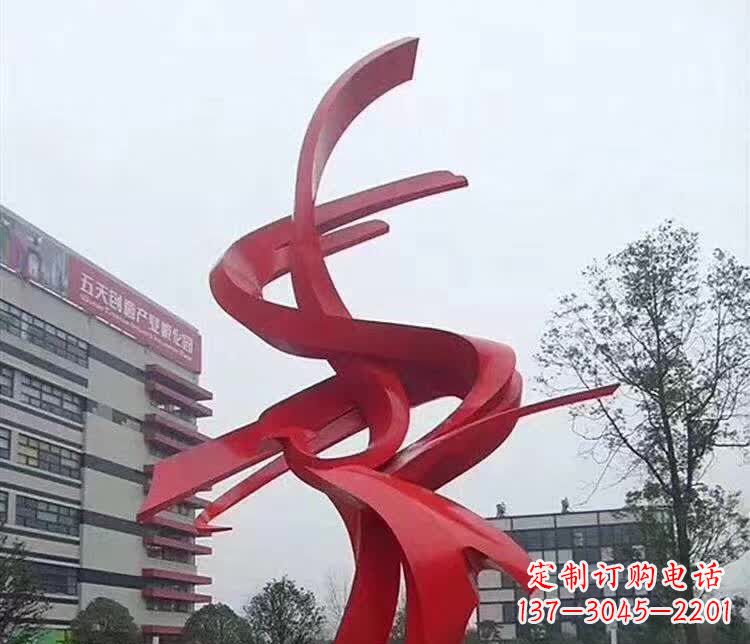 合肥广场抽象凤凰不锈钢雕塑1