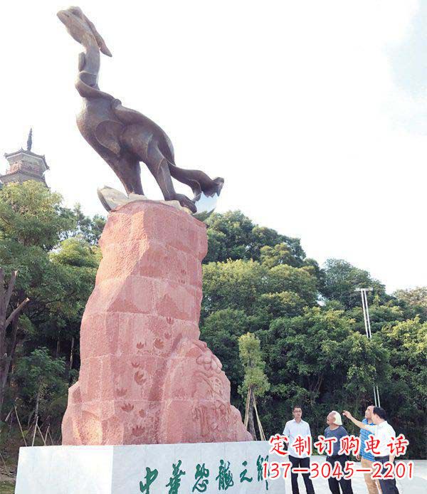 合肥广场抽象恐龙景观铜雕