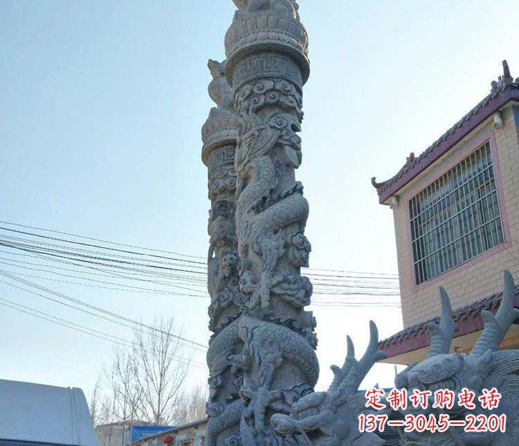 合肥广场大理石盘龙柱景观石雕