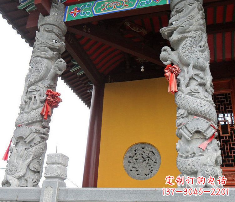 合肥精美大理石龙柱雕塑