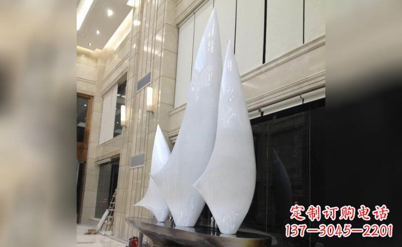 合肥精美不锈钢帆船雕塑