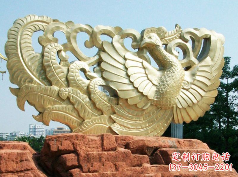 合肥欣赏瑰丽的凤凰铜雕