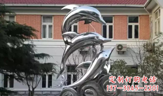 合肥广场海豚不锈钢雕塑