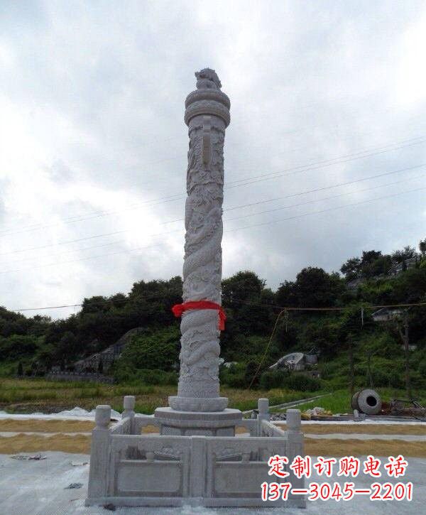 合肥高质感汉白玉华表雕塑,让您的空间时尚更有品位