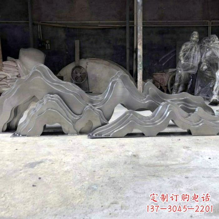 合肥精美大型不锈钢假山雕塑