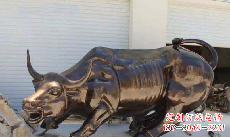 合肥广场华尔街铜牛动物铜雕-优质的动物铜雕定制