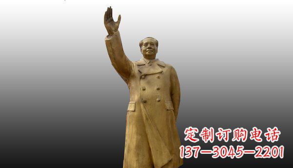 合肥广场挥手毛主席伟人铜雕