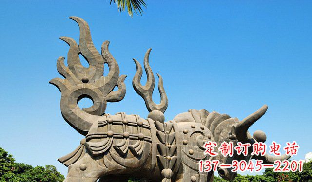 合肥铜牛雕塑,精致美观的热带雕塑