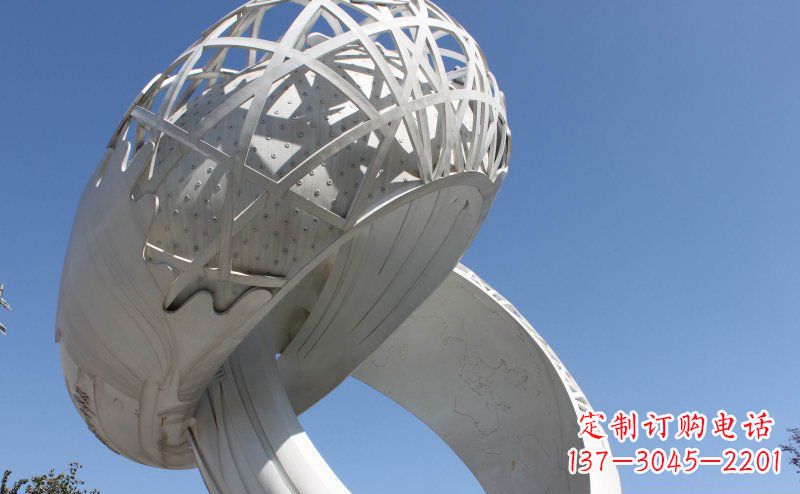 合肥广场戒指不锈钢雕塑 (2)
