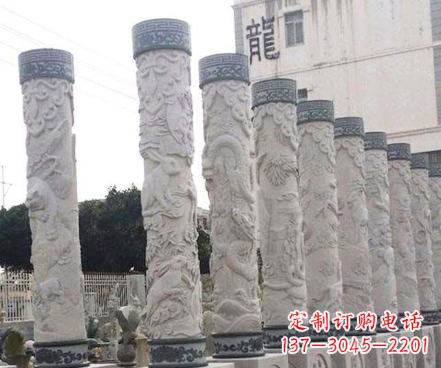 合肥中领雕塑大理石古典龙柱石雕