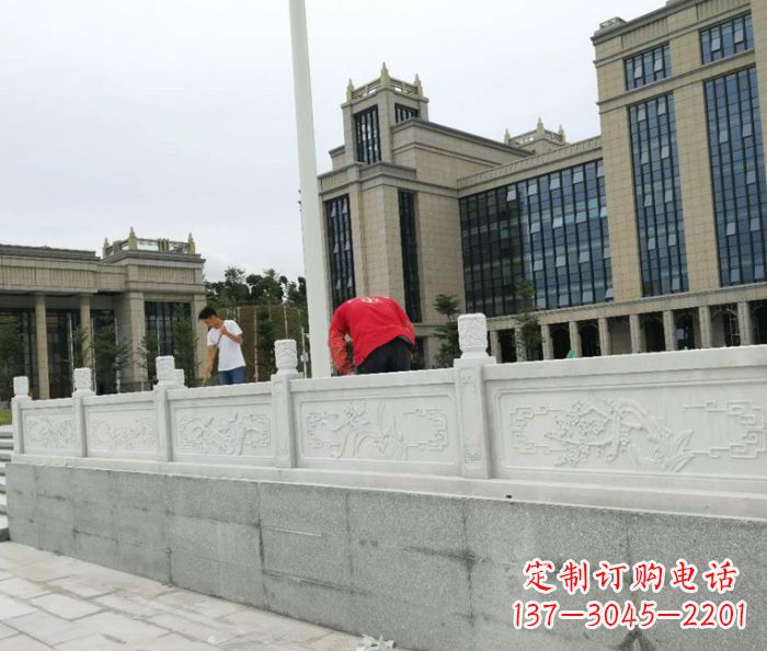 合肥广场景观大理石栏板雕塑 (2)