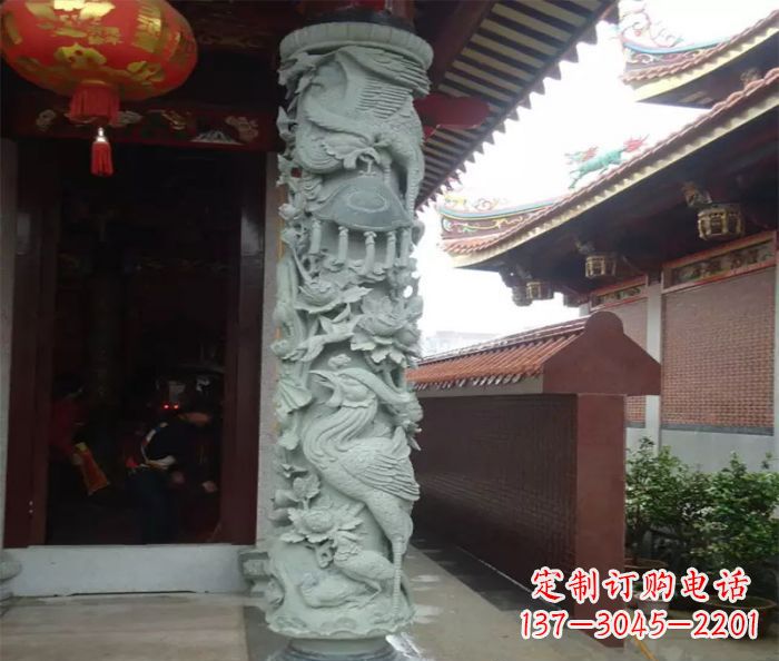 合肥广场景观大理石龙柱石雕_2