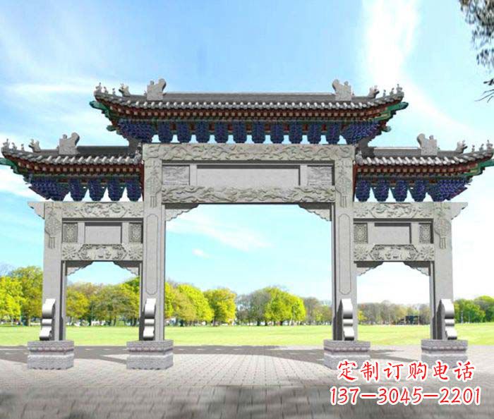 合肥广场景观大理石牌楼石雕