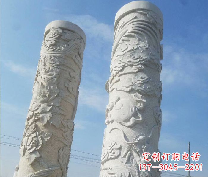 合肥艺术化的广场龙柱石雕