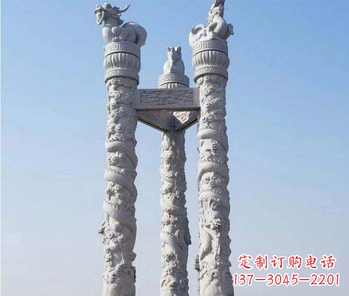 合肥中领雕塑推出的高端盘龙柱石雕，是一种精美…