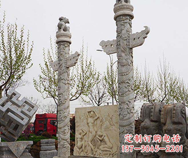 合肥盘龙柱石雕华丽装点美丽家园
