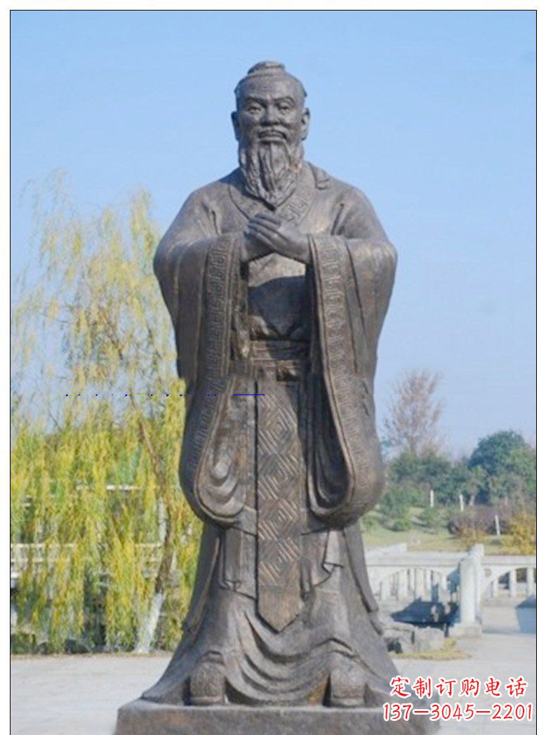 合肥广场孔子铜雕
