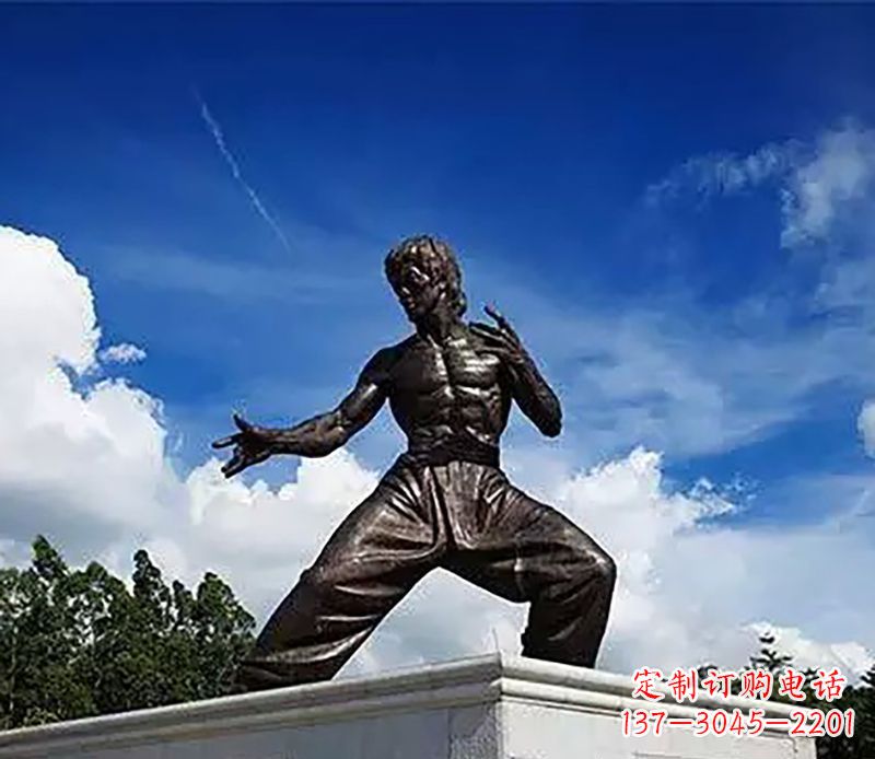 合肥铸造传奇——李小龙铜雕塑